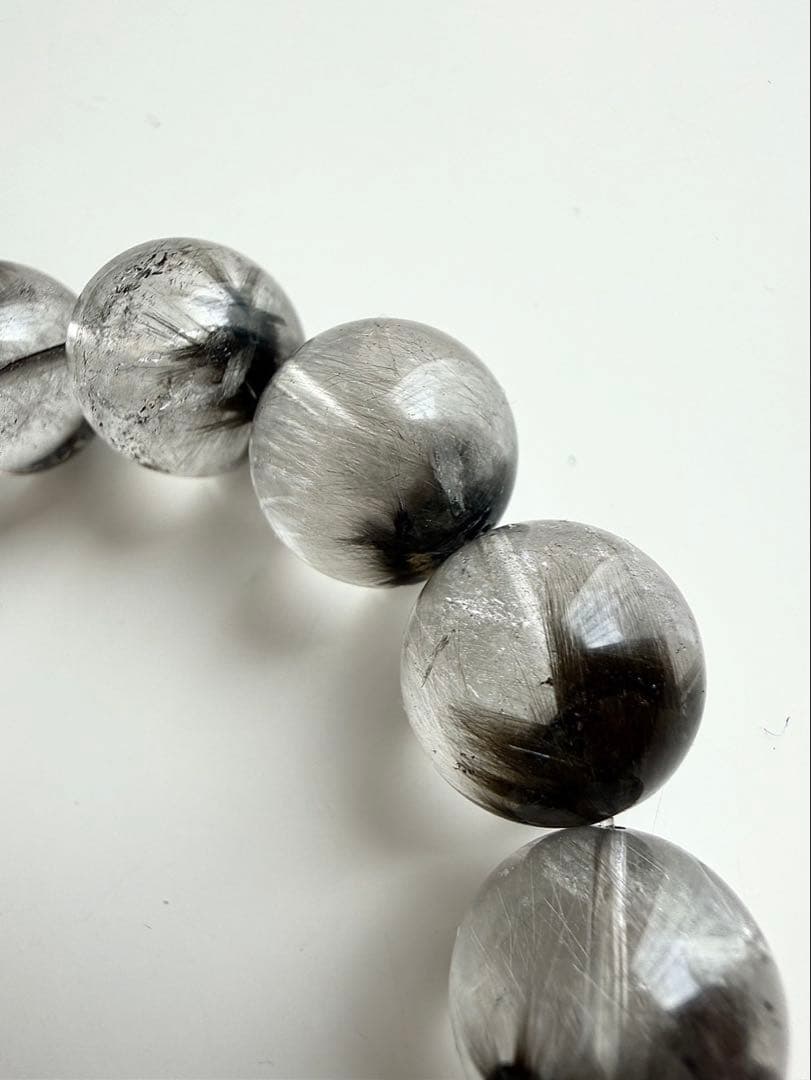 ブルッカイト(プラチナルチル)インクォーツブレスレット(デザインブレスレット)