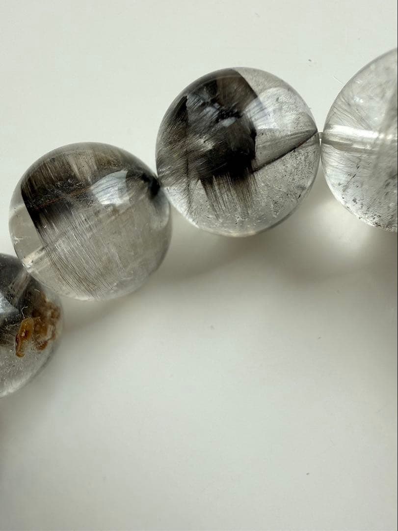 ブルッカイト(プラチナルチル)インクォーツブレスレット(デザインブレスレット)