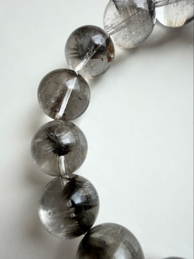 ブルッカイト(プラチナルチル)インクォーツブレスレット(デザインブレスレット)