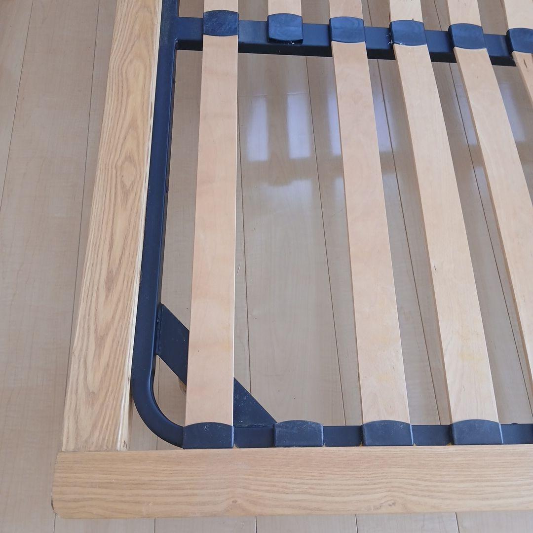 【送料込み】無印良品 ダブル ヘッドボード付き オーク材 ベッドフレーム