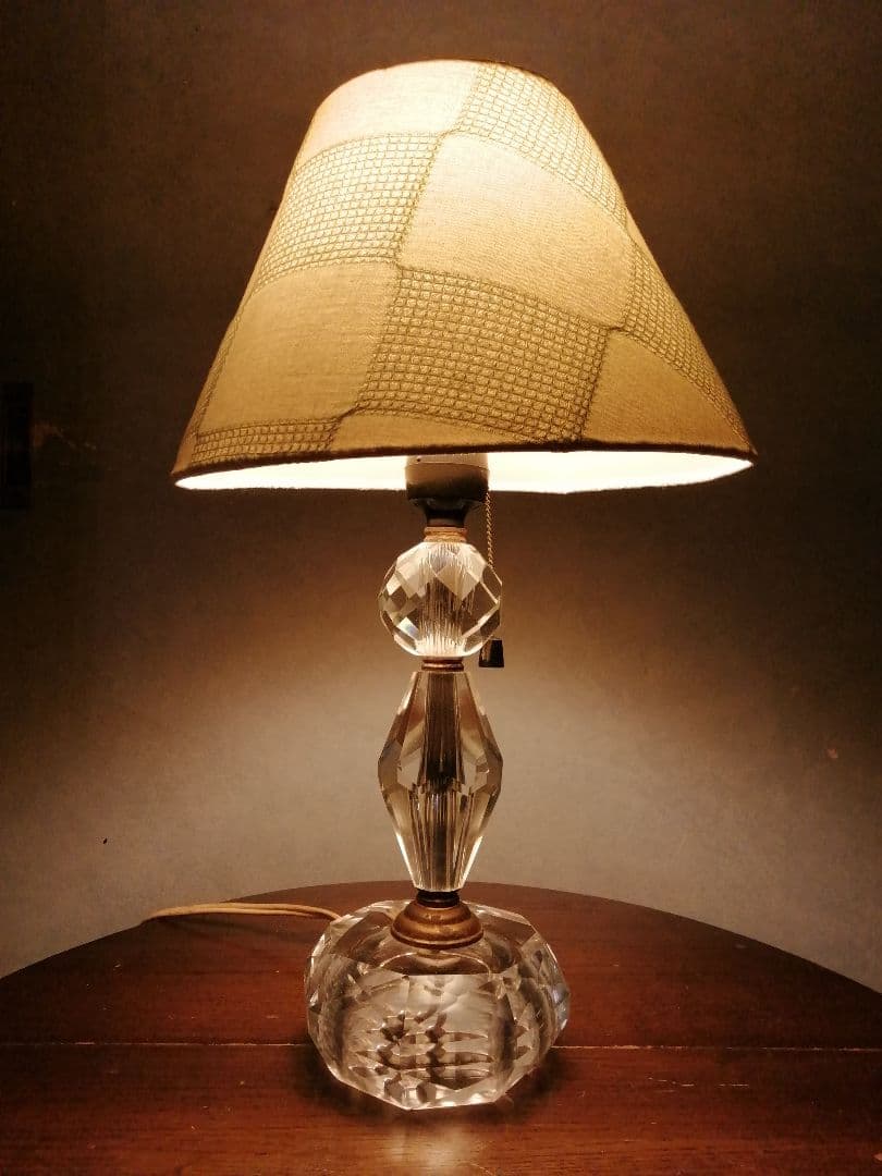 レトロ　美しいカットガラスのフロアスタンド