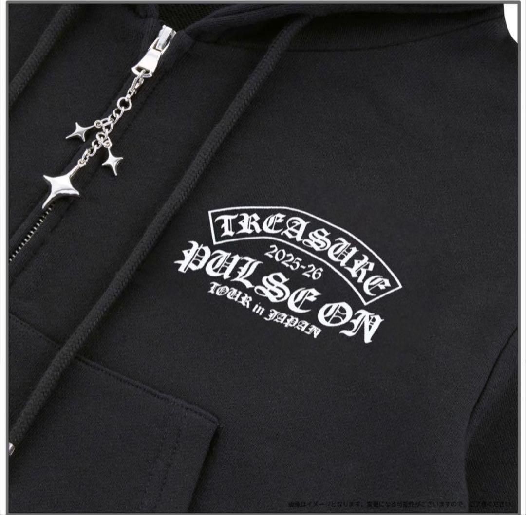 TREASURE ジップアップパーカー ブラック