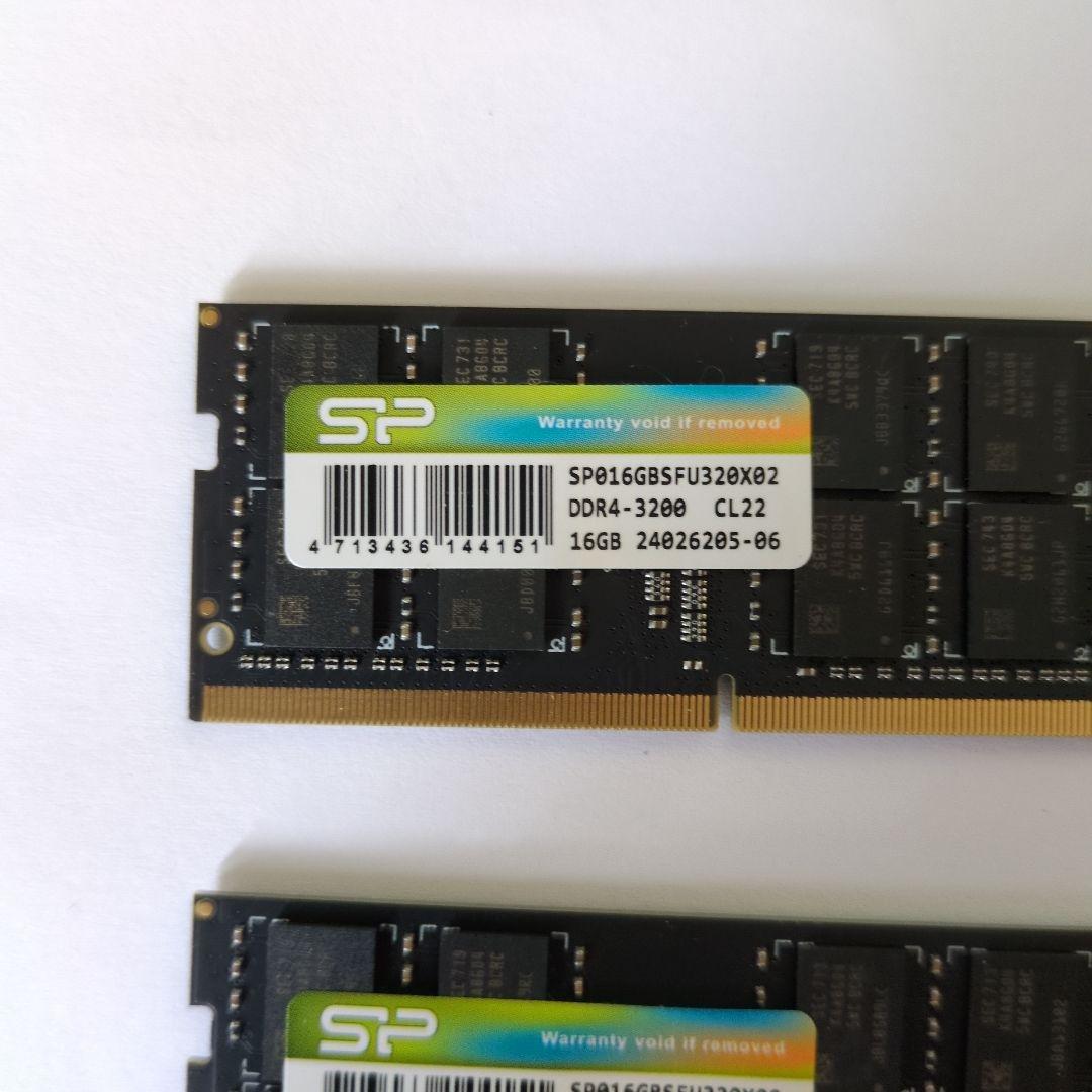 SP 16GB☓2枚 32GB DDR4-3200 CL22 メモリ