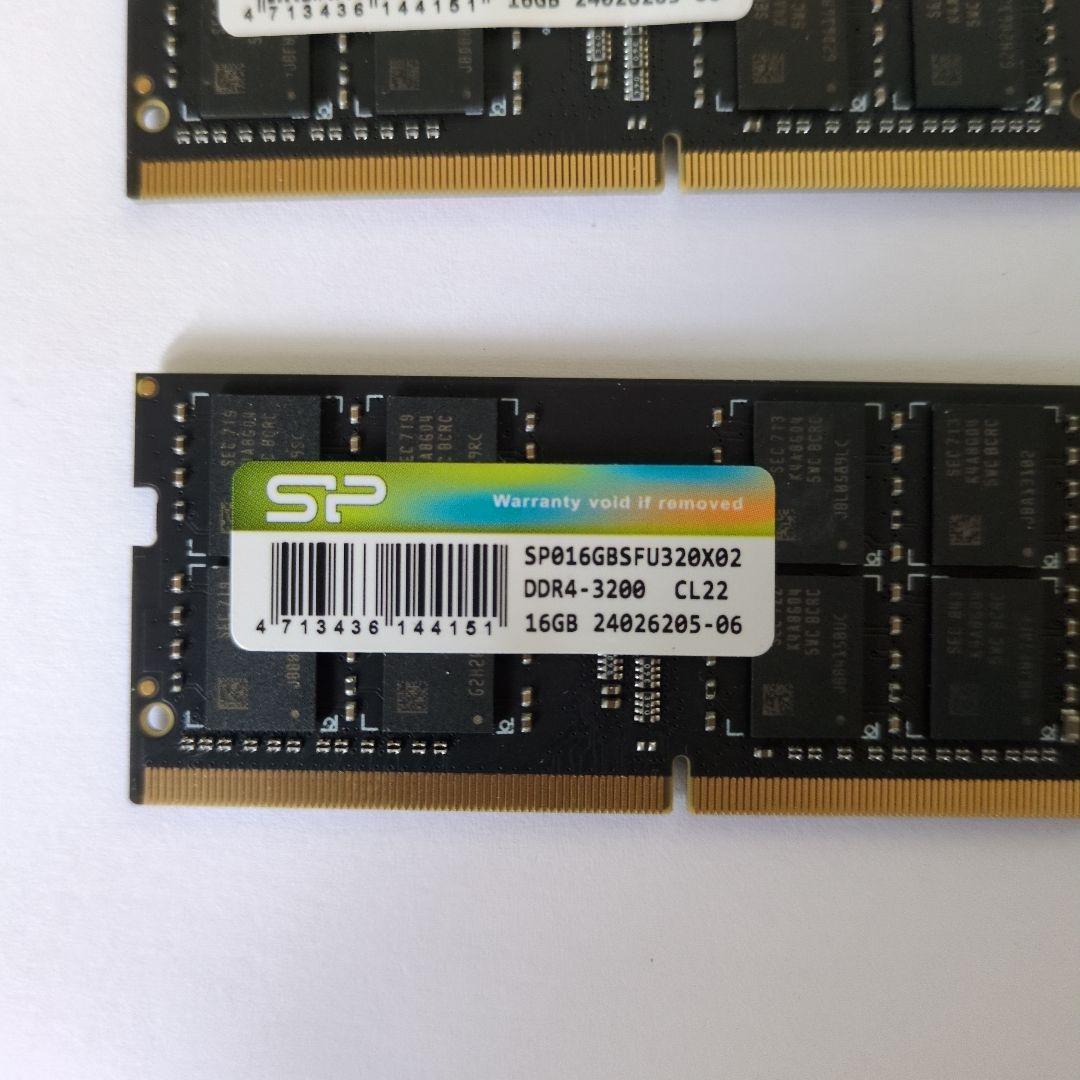 SP 16GB☓2枚 32GB DDR4-3200 CL22 メモリ