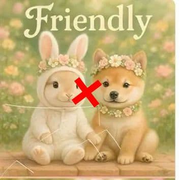 うさぎとポメラニアン、柴犬、チワワ、トイプードル、シーズ、マルチーズパネル生地