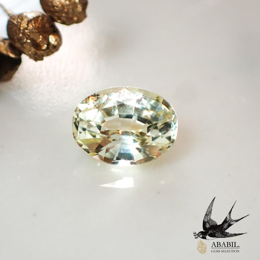 天然モンタナサファイア0.20ct【モンタナ州】★イエロー★照り良き