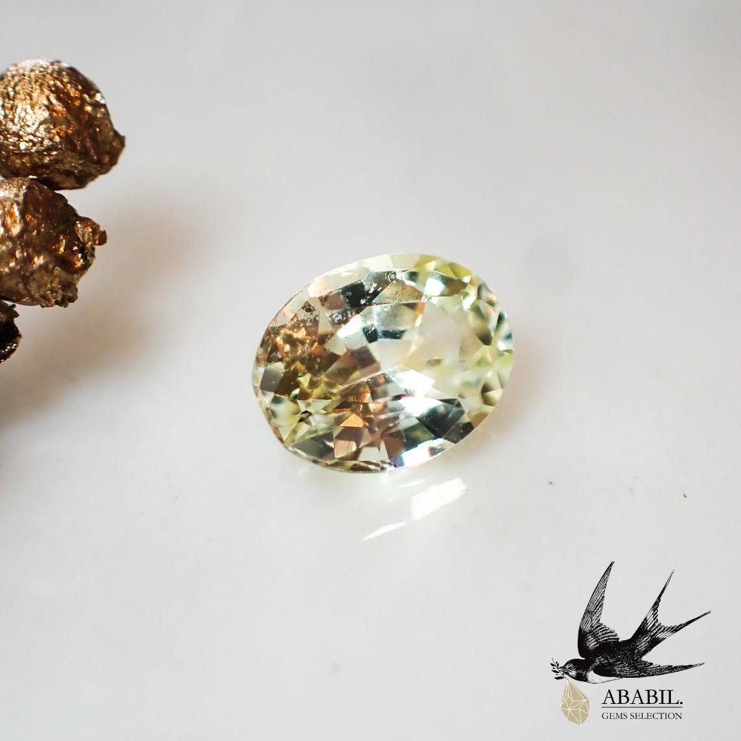 天然モンタナサファイア0.20ct【モンタナ州】★イエロー★照り良き