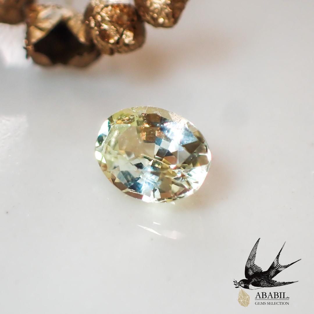 天然モンタナサファイア0.20ct【モンタナ州】★イエロー★照り良き