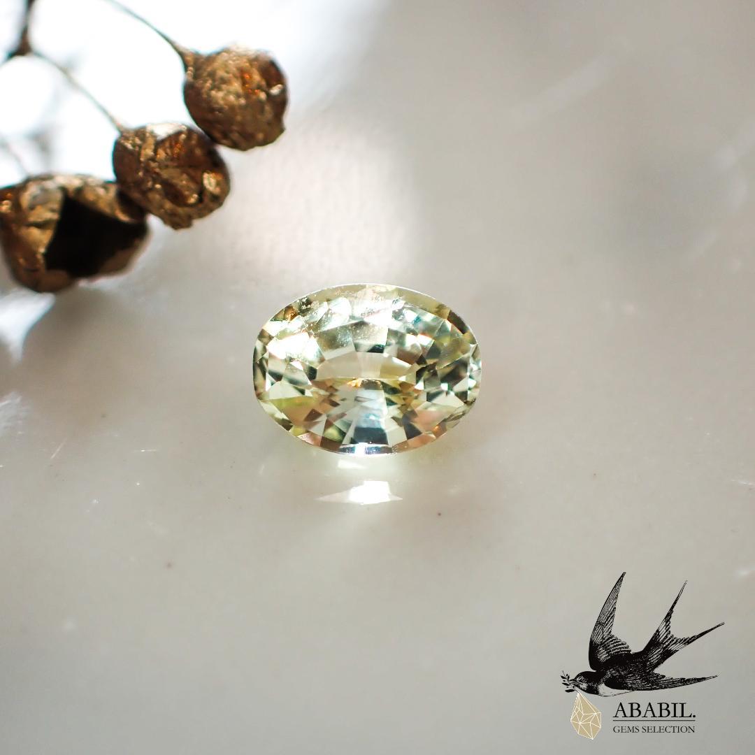 天然モンタナサファイア0.20ct【モンタナ州】★イエロー★照り良き