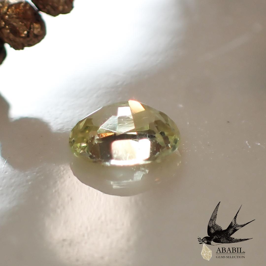 天然モンタナサファイア0.20ct【モンタナ州】★イエロー★照り良き
