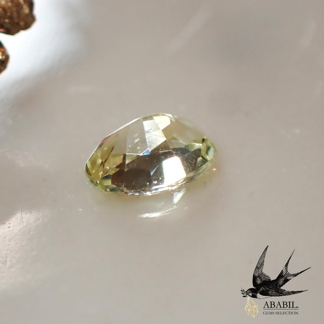 天然モンタナサファイア0.20ct【モンタナ州】★イエロー★照り良き