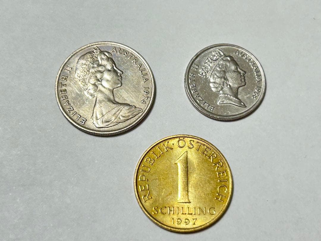 稀少1966 ～1997年 オーストラリアの貨幣10枚セット