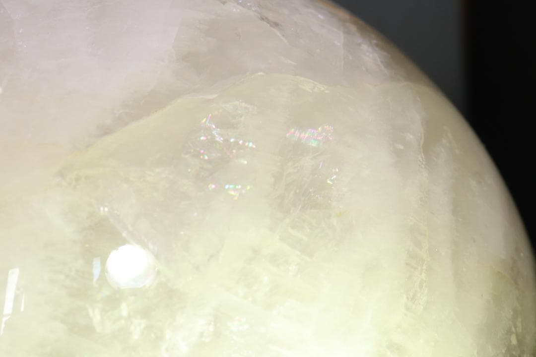 【本物保証】虹入り 水晶 丸玉 スフィア 7.6kg 天然石 クォーツ 送料無料