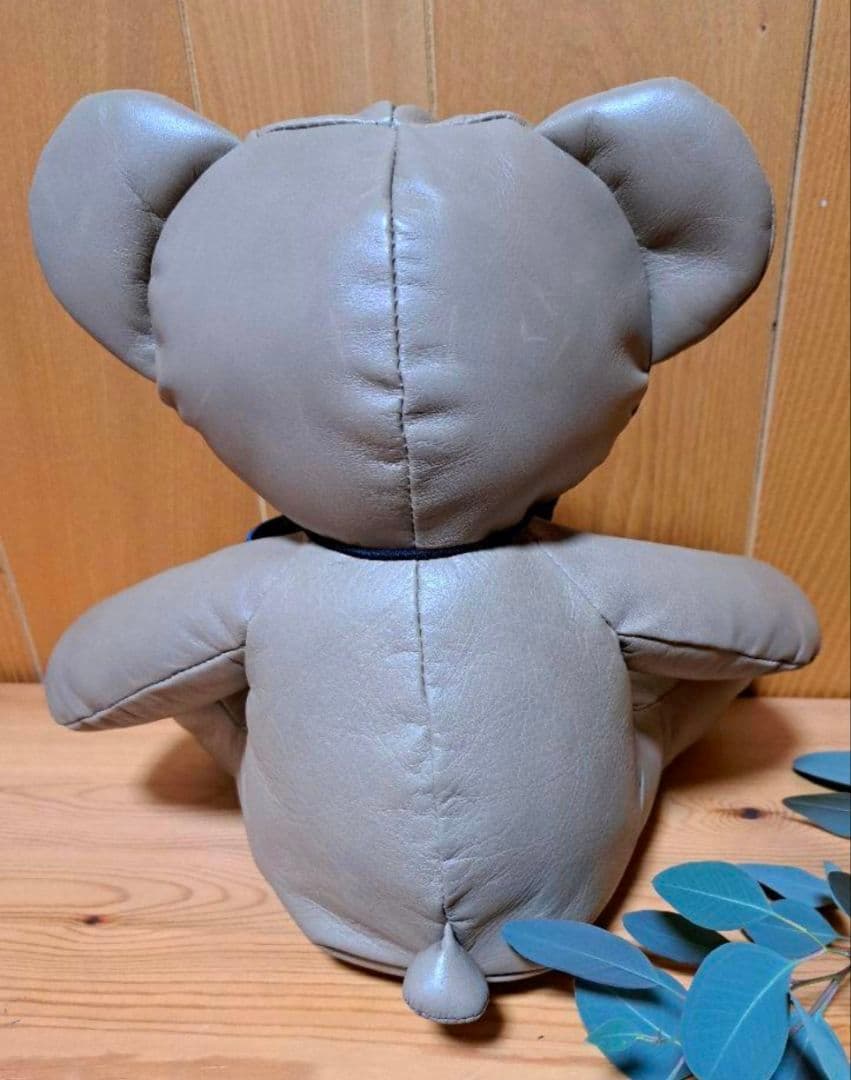 テディベア　天然牛レザー　グレージュ