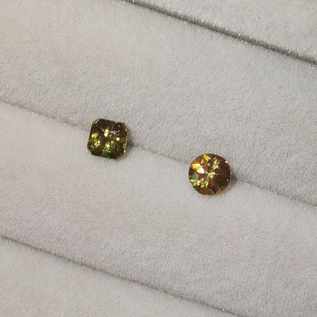 グリーン＆イエロー スフェーン 2点セット