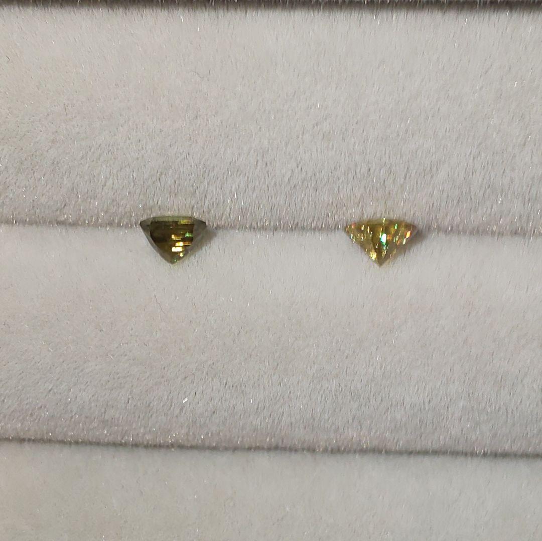 グリーン＆イエロー スフェーン 2点セット