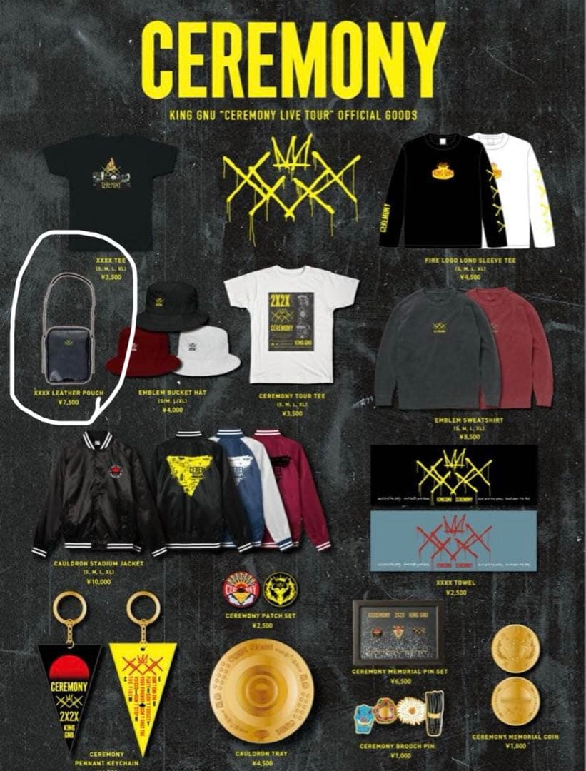 King Gnu CEREMONY XXXX レザーポーチ バッグ