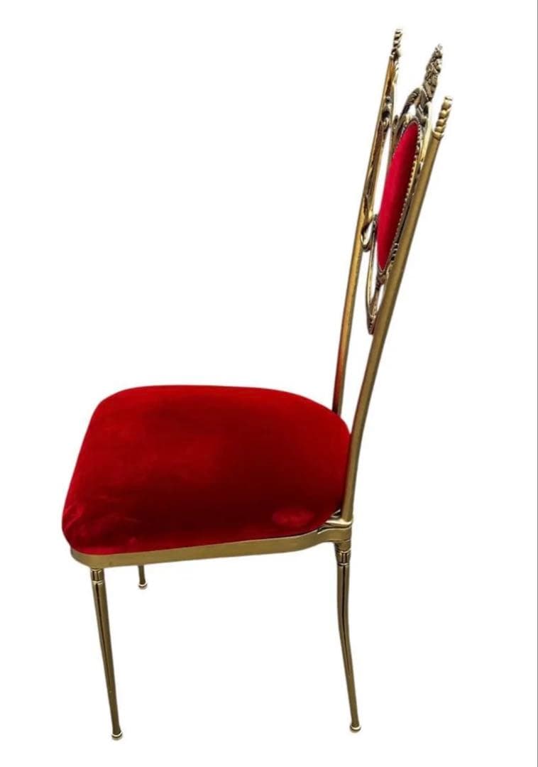 中古美品 Mae Bra アンティーク チェアレッドゴールド