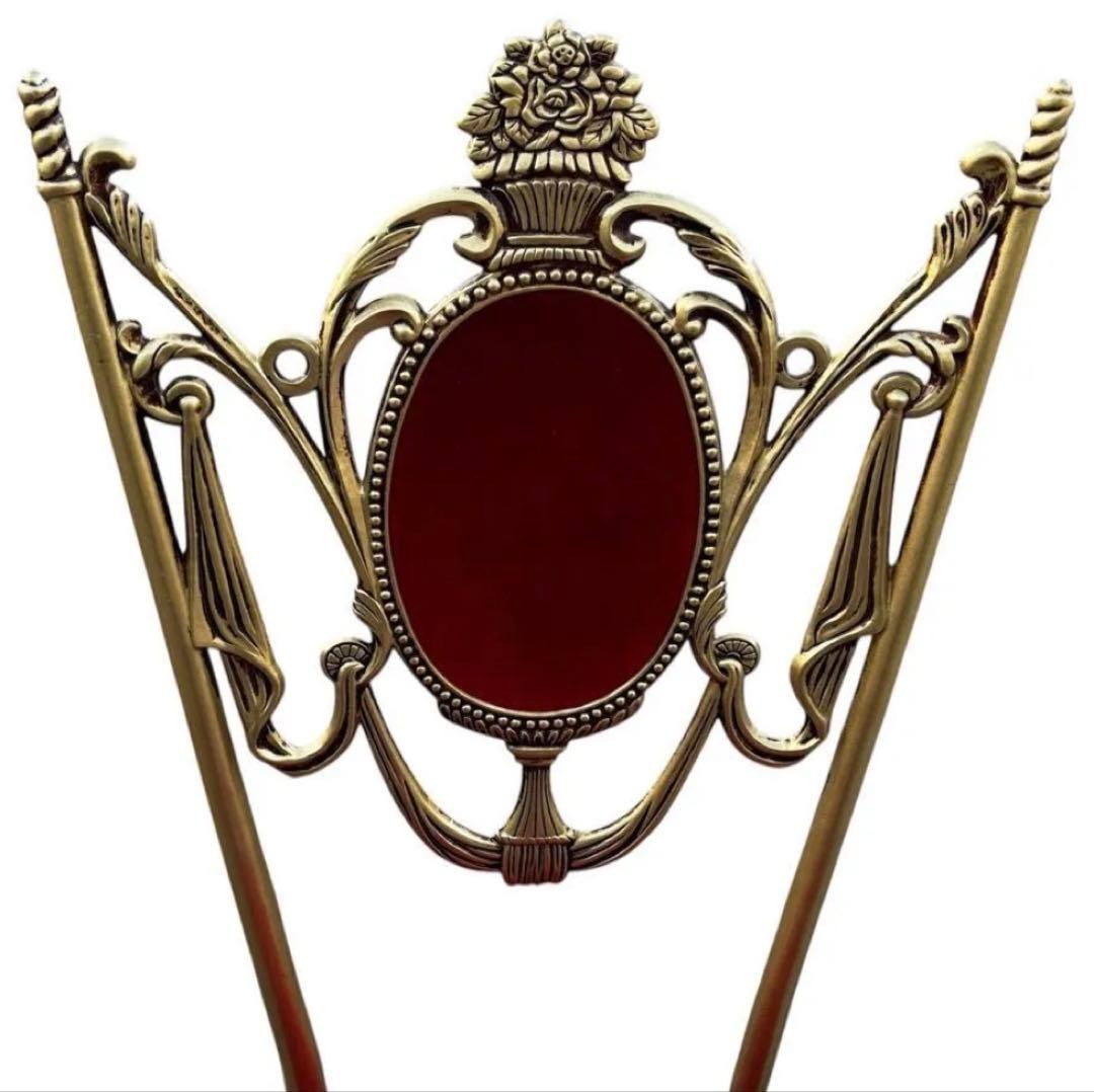 中古美品 Mae Bra アンティーク チェアレッドゴールド