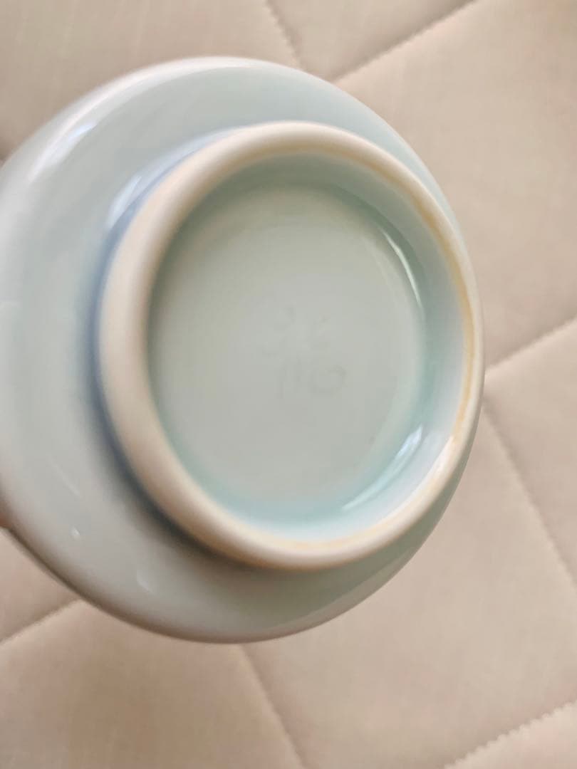 市川龍男　市川龍仙　色鍋島　野菜尽文猪口　焼酎カップ　ぐい呑　酒器