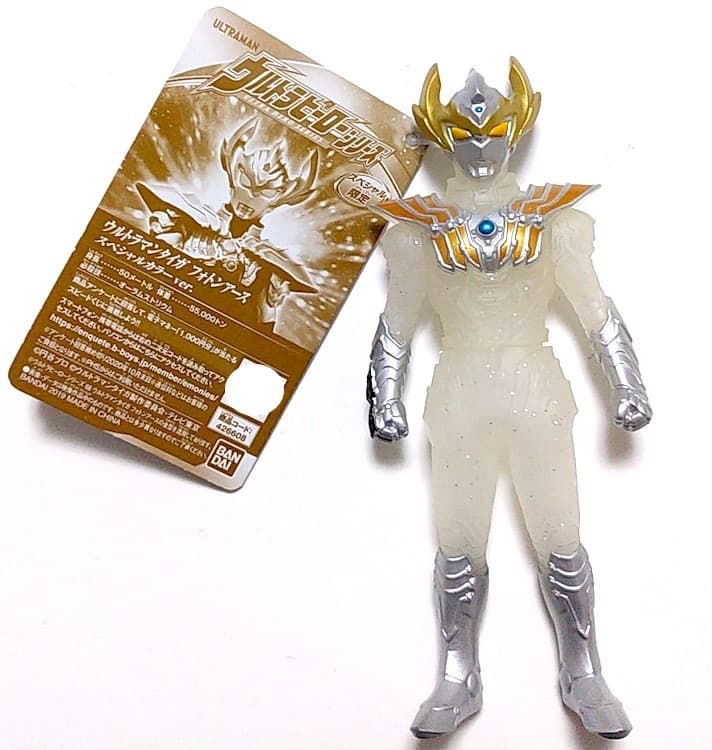 ★タグ完品★ウルトラマンタイガ フォトンアース クリア ソフビ☆タロウ ゼロ