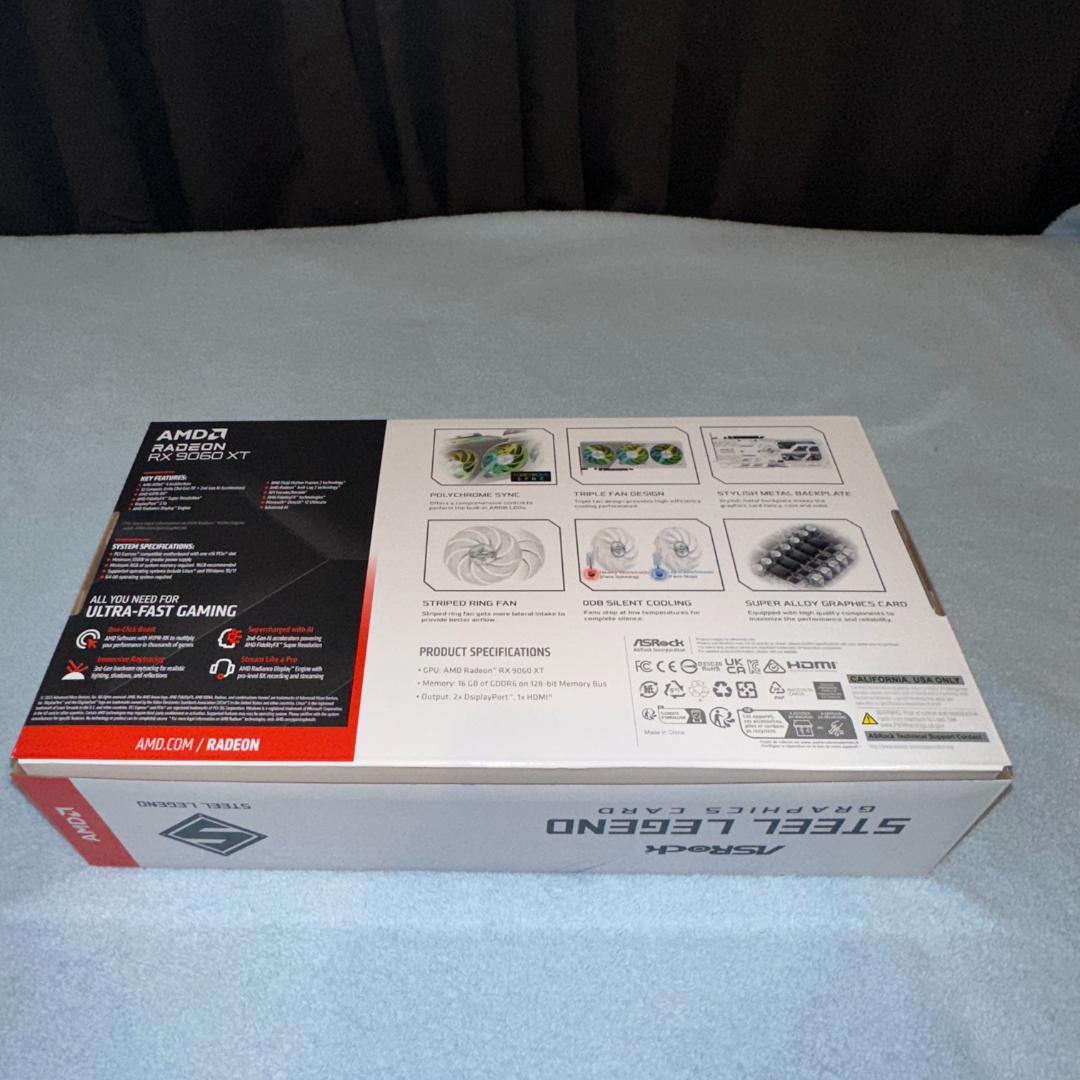 【美品】【保証】ASRock　RadeonRX9060XT16GB