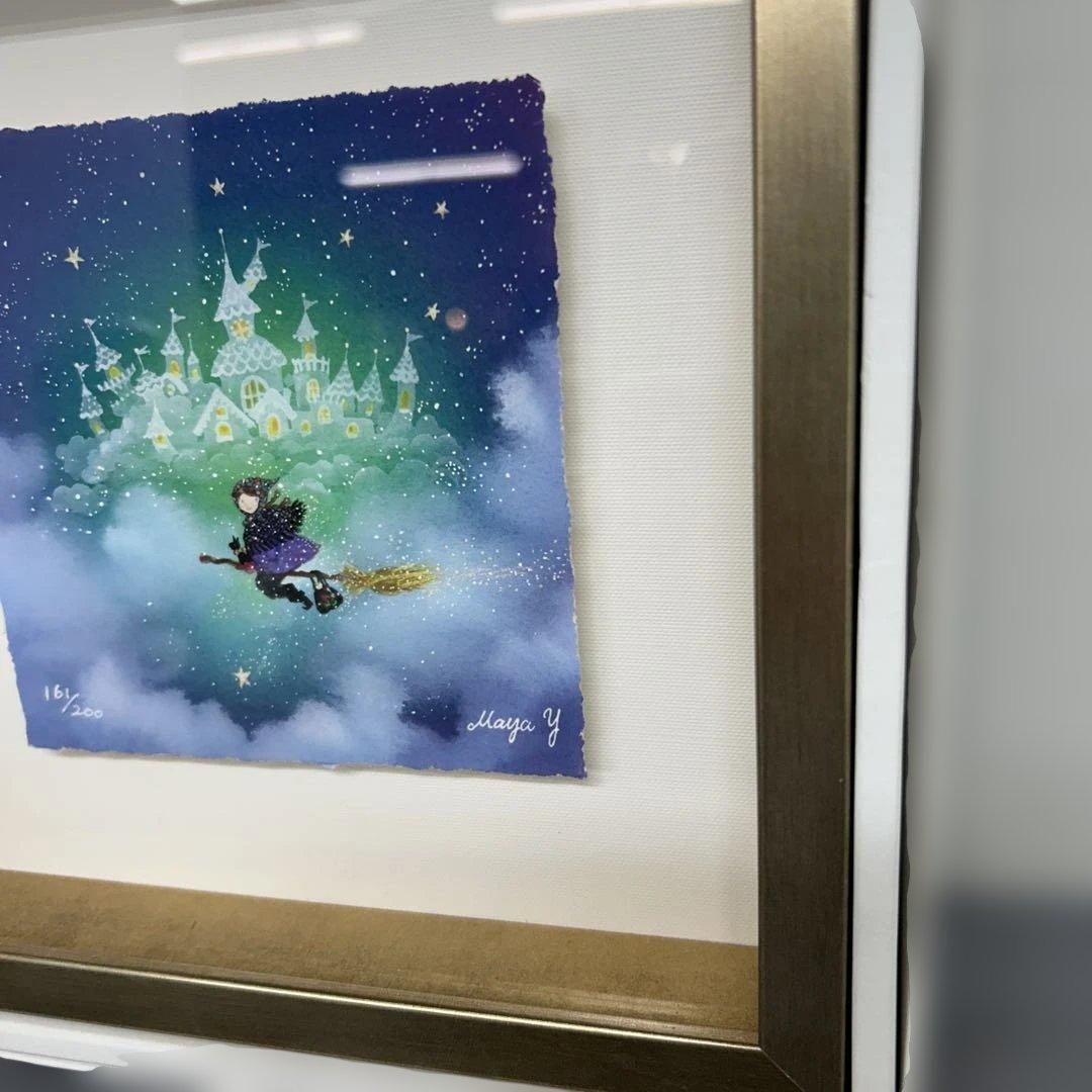 横山真弥　絵画　　魔女のおでかけ