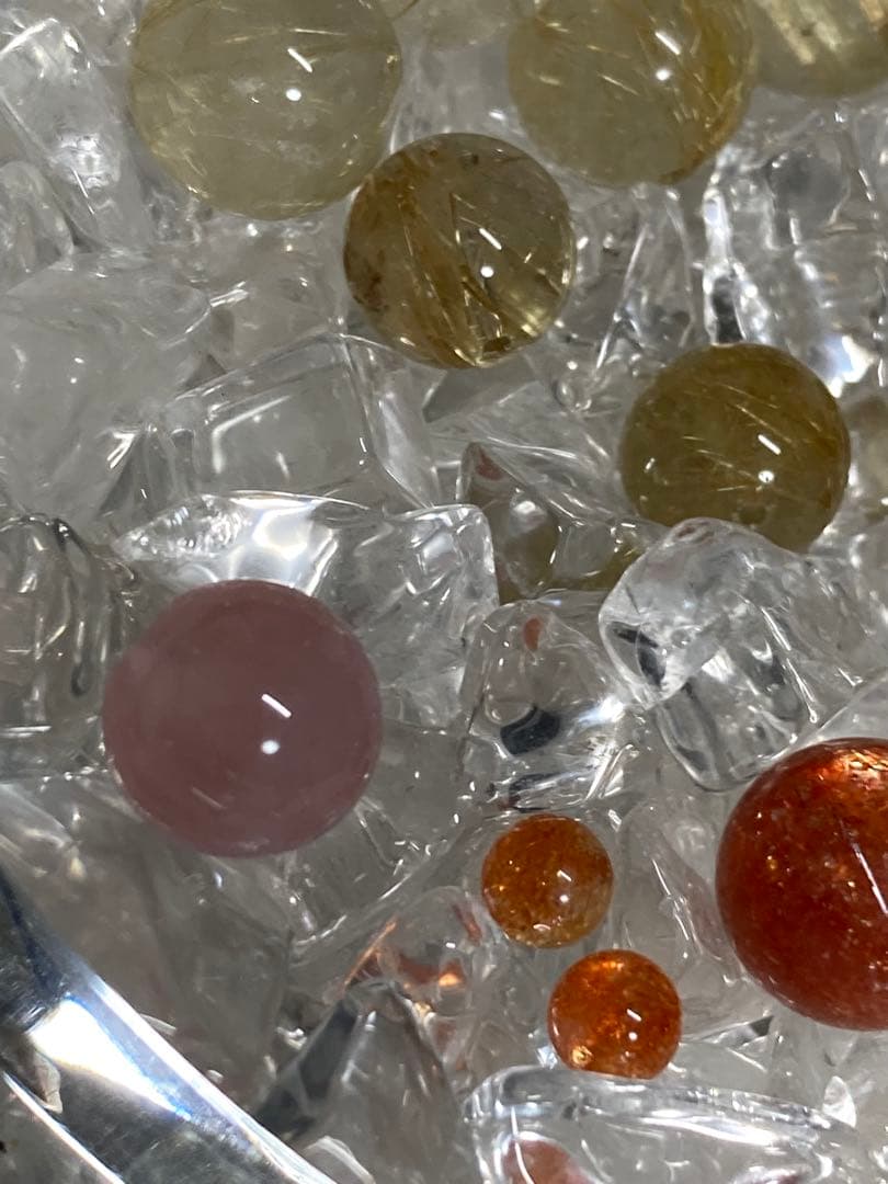 天然石　パワーストーン　ルチルクォーツ　等々12粒セット