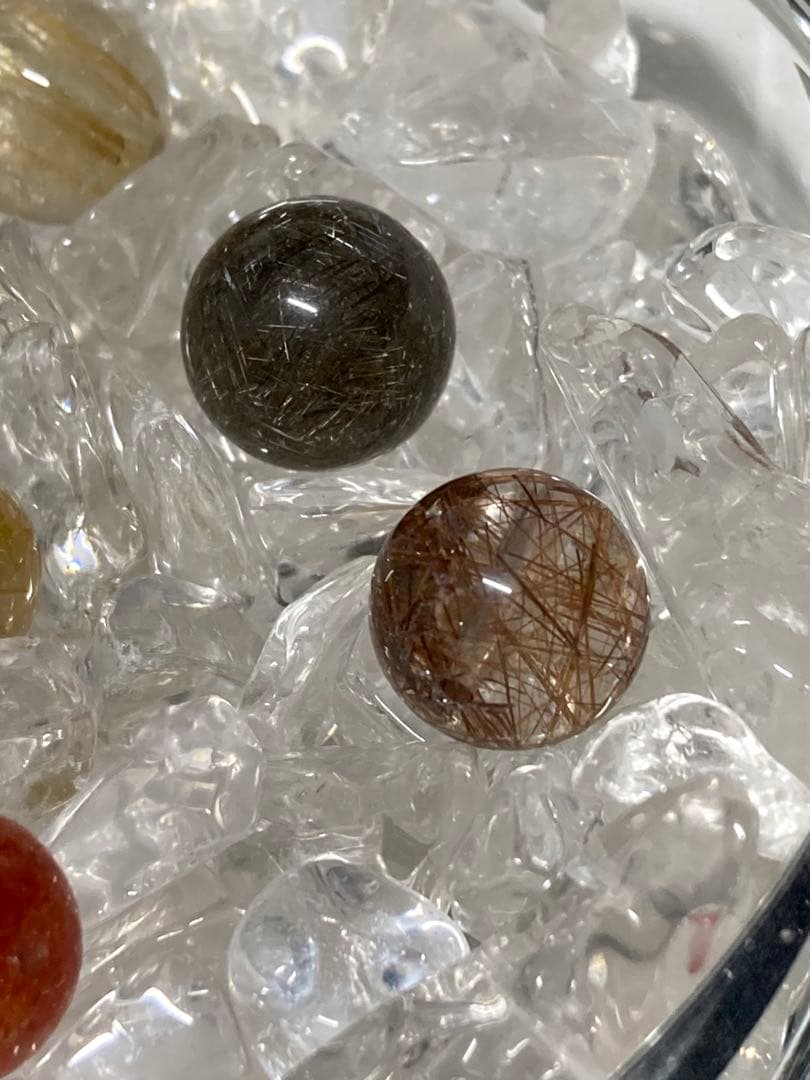 天然石　パワーストーン　ルチルクォーツ　等々12粒セット