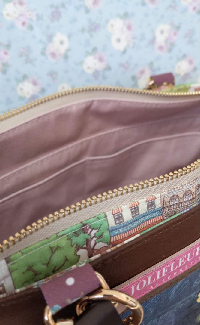 ジョリーフルール　コラコラ&テイラー　バッグチャーム付トート