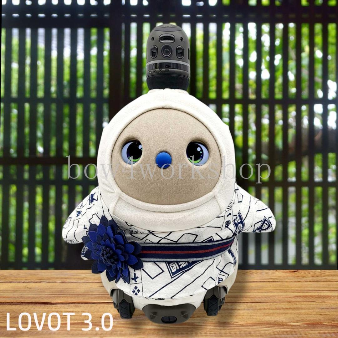 ラボット LOVOT ラボットの服ハンドメイド　四字熟語柄浴衣+お花飾りセット