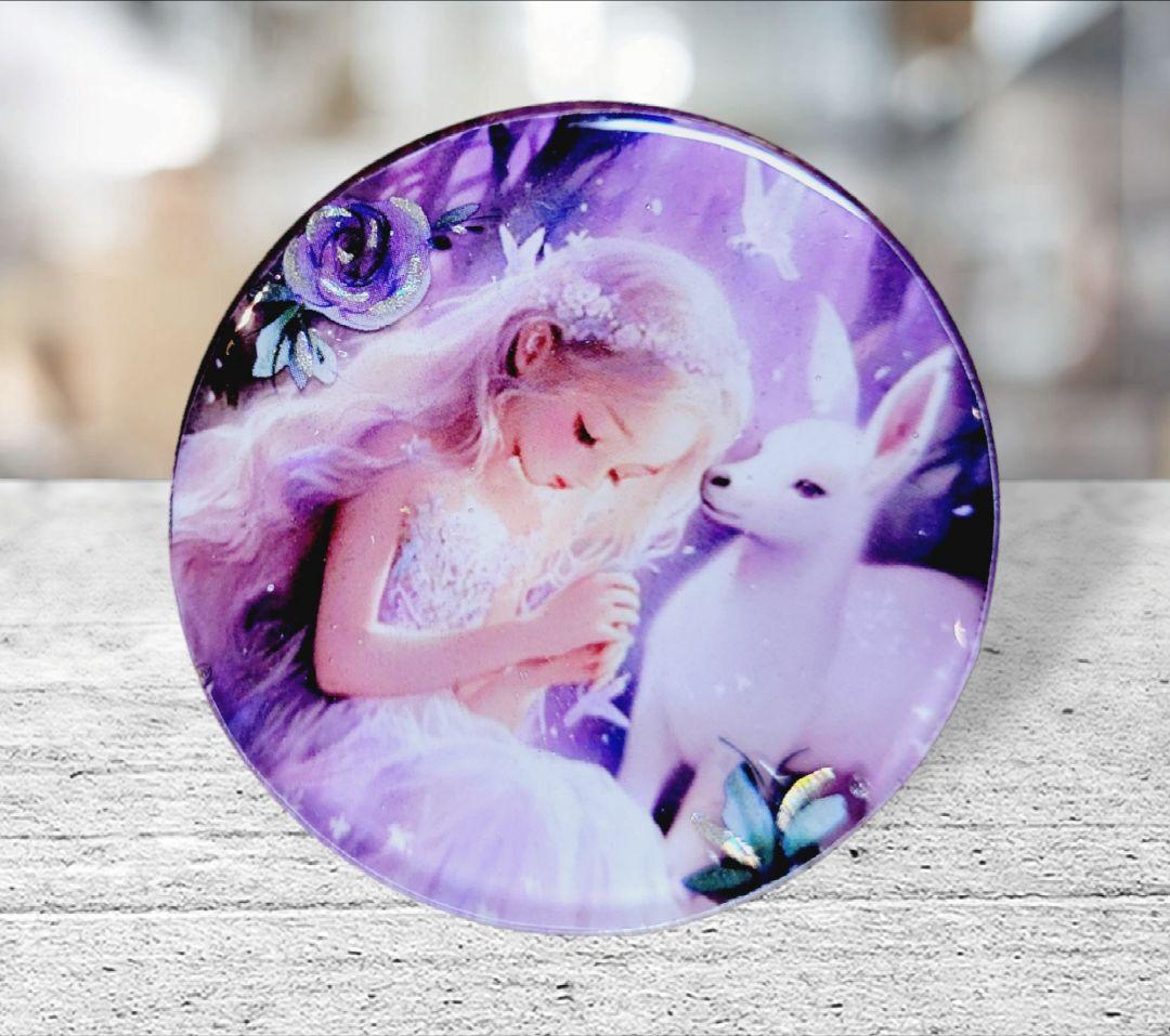 NO.633❤女の子❤レジンへアゴム ブローチ