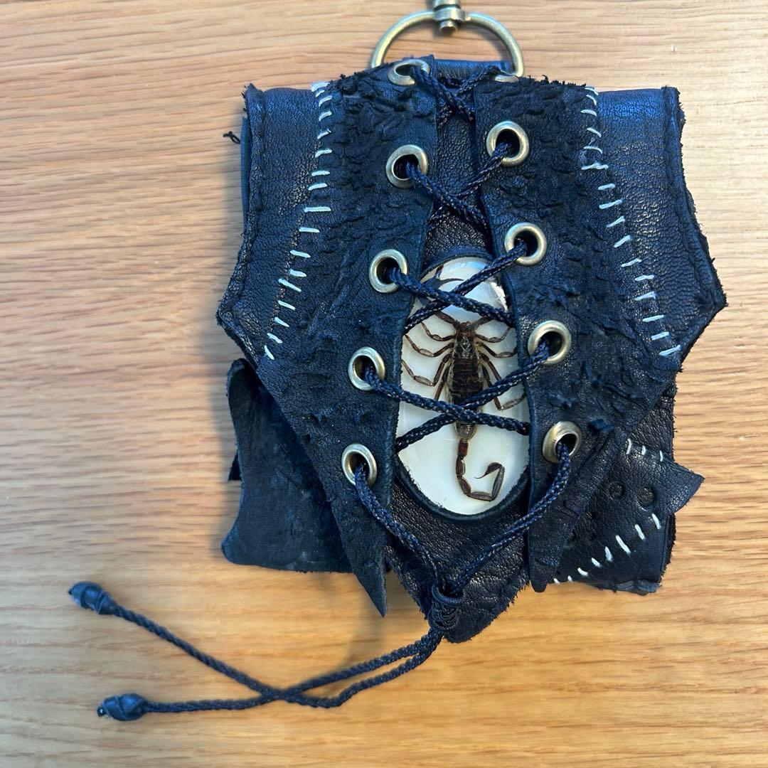 Kmrii風 パッチワークデザイン スコーピオンウォレット レースアップ