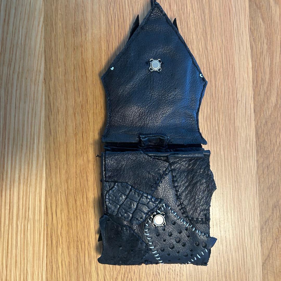 Kmrii風 パッチワークデザイン スコーピオンウォレット レースアップ