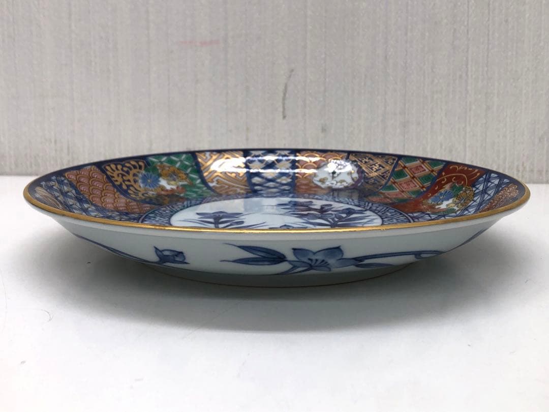 【未使用】有田焼　古伊万里　盛皿揃　金彩　祥瑞花丸紋