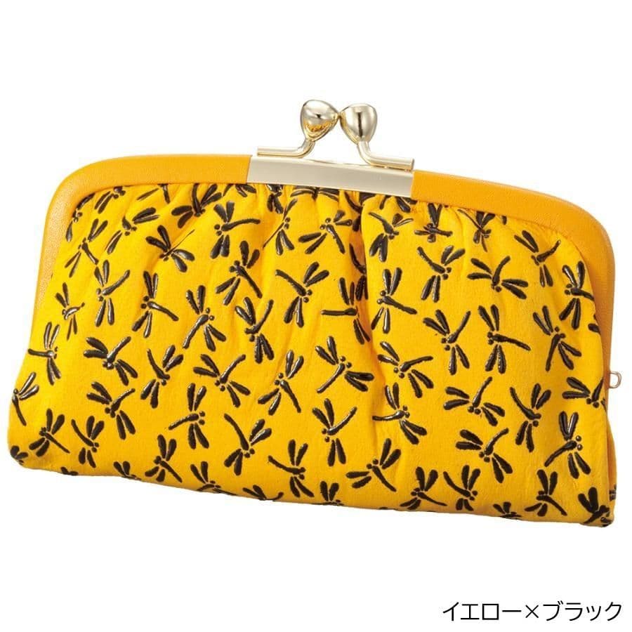 鹿革印傳本漆 トンボ柄 親子がま口財布 419-3