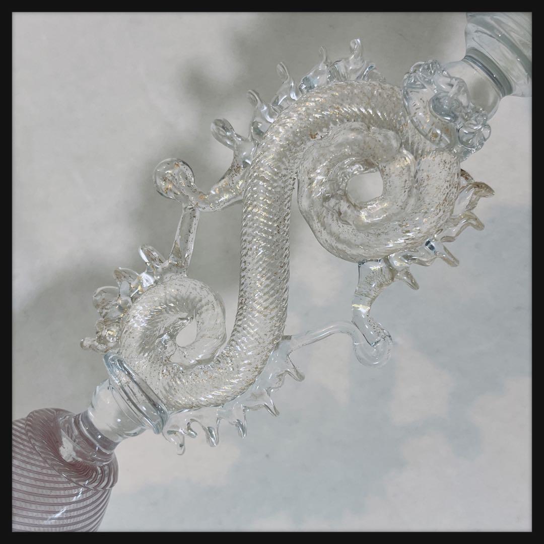 ベネチアガラス　手吹シャンパングラス　ハンドメイド　ヴィンテージ