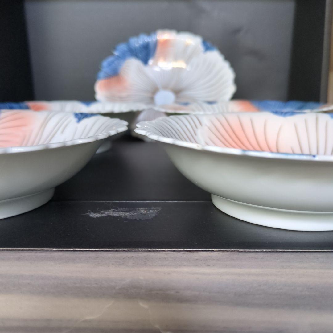 特選有田焼　根之吉窯　多用鉢　牡丹（未使用品）