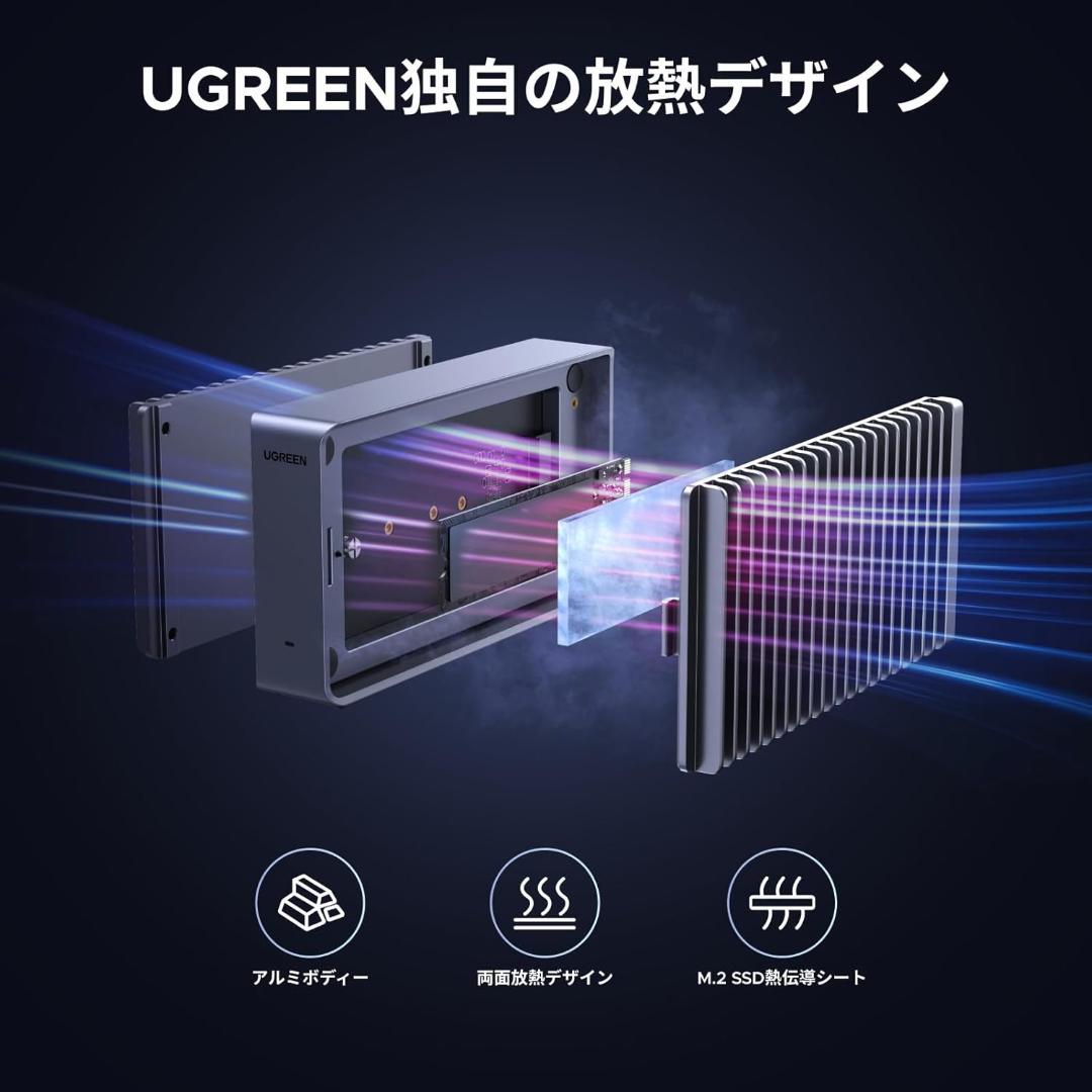【開封・未使用】UGREEN USB4® 40Gbps M.2 SSD 外付け