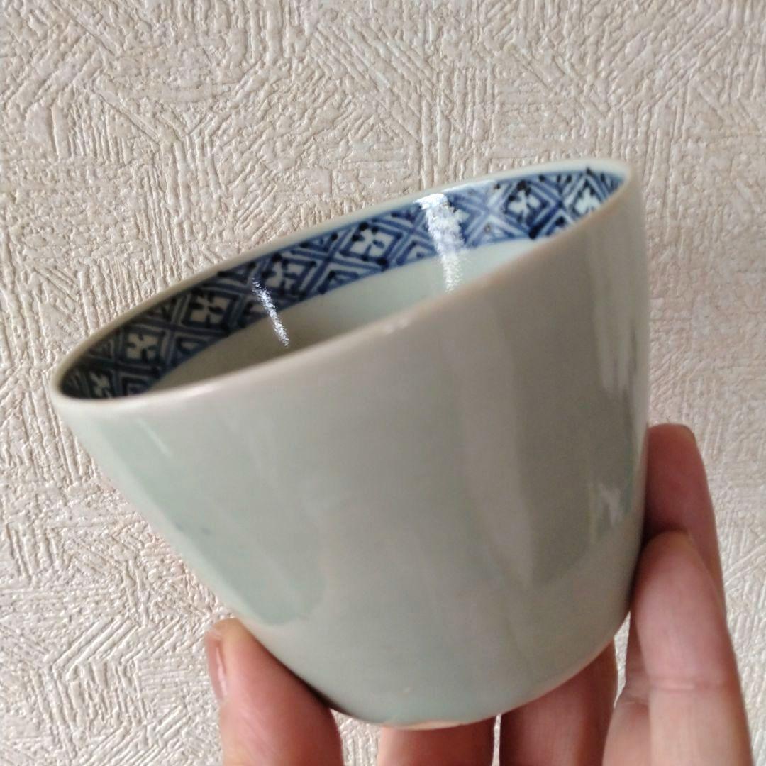 古伊万里青磁染付大振り蕎麦猪口