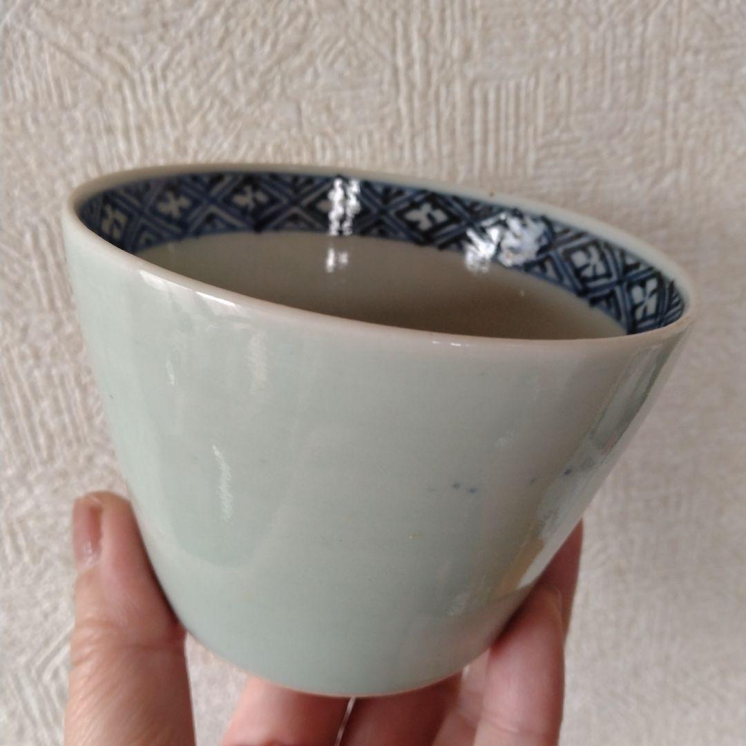 古伊万里青磁染付大振り蕎麦猪口