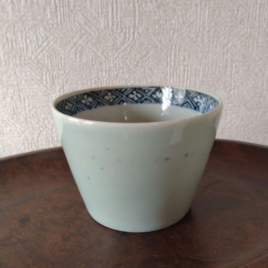 古伊万里青磁染付大振り蕎麦猪口