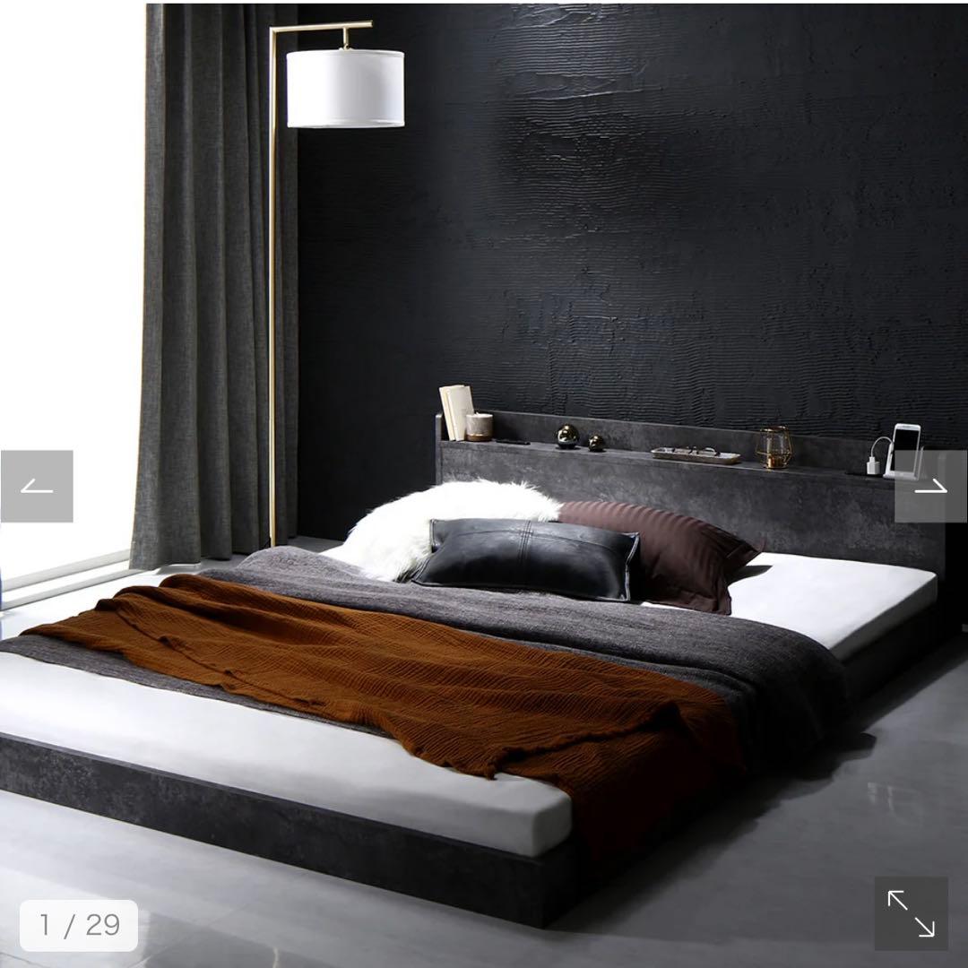 【超美品】棚付きすのこローベッド 『Etany エタニー』 セミダブル