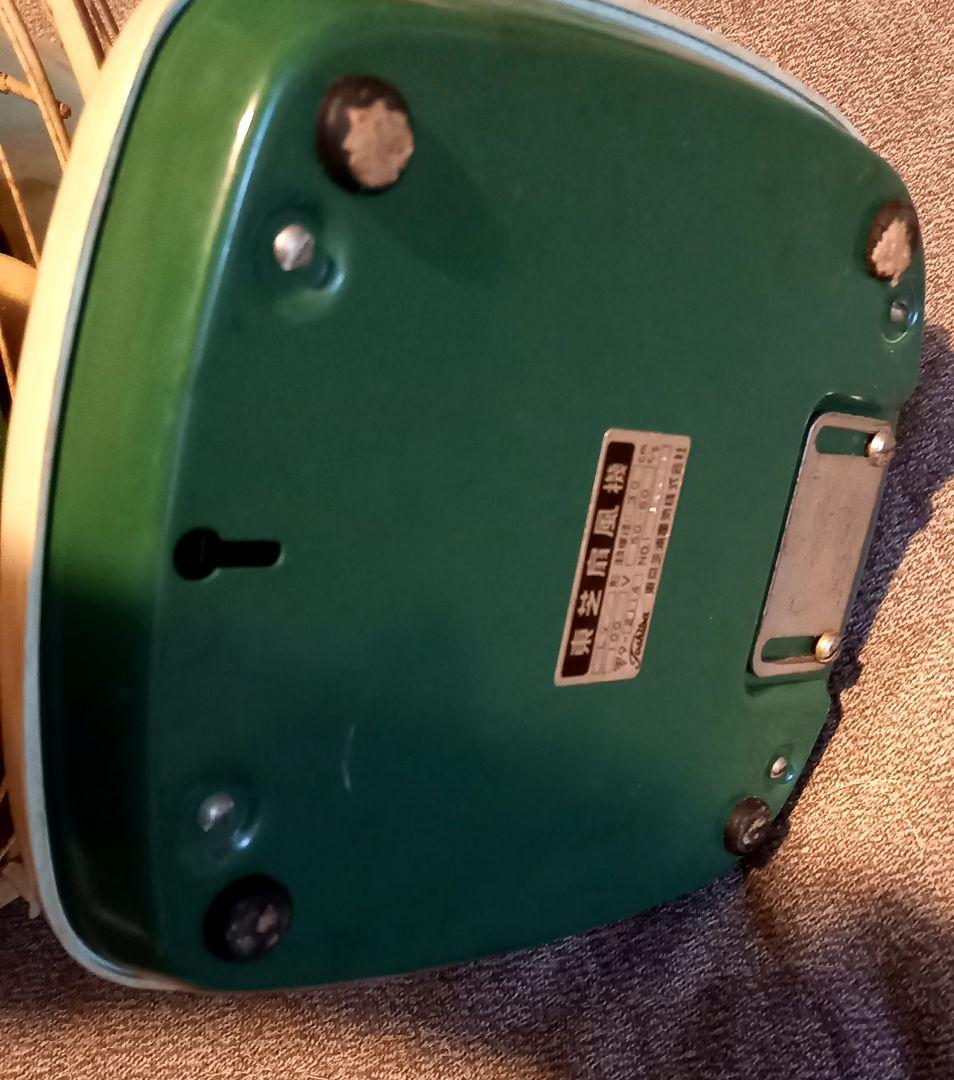 レトロ　東芝　扇風機　LV型　グリーン　動作確認済み