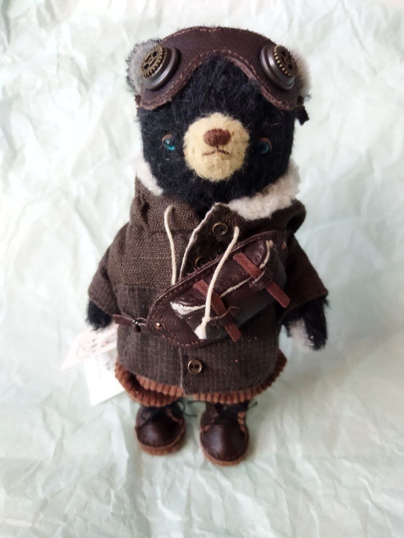 アーティストベア　くまくろ。　黒くまくん　作家ぬいぐるみ