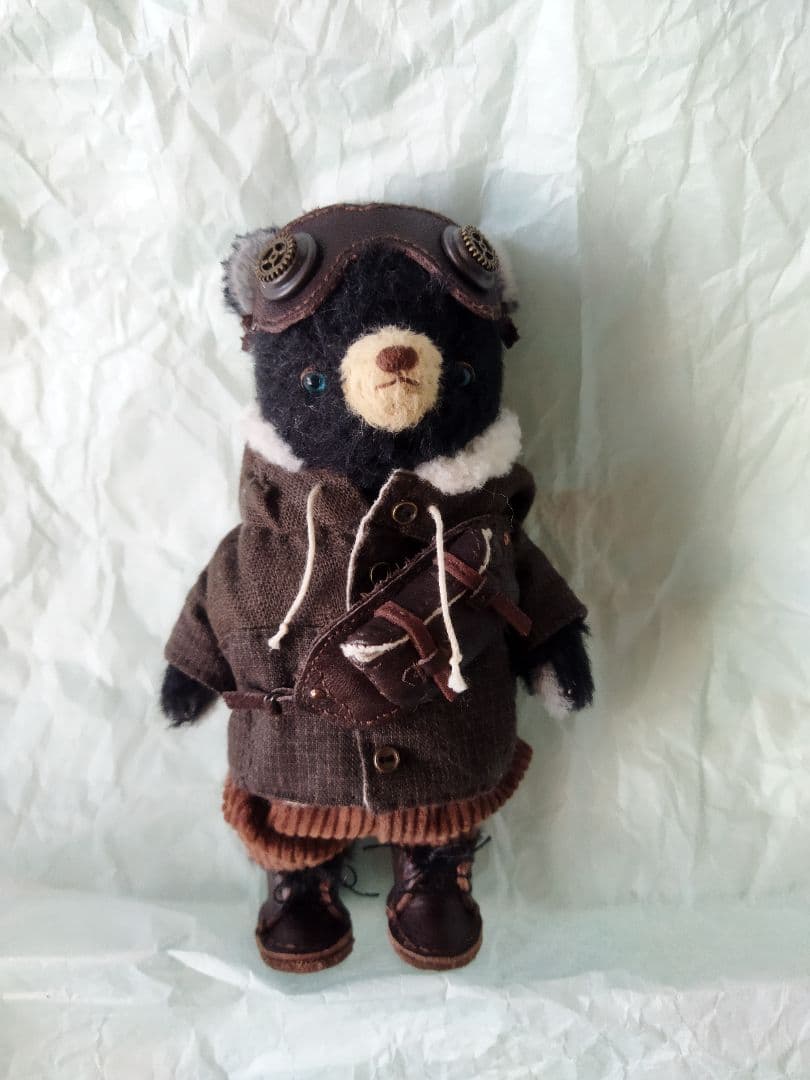 アーティストベア　くまくろ。　黒くまくん　作家ぬいぐるみ