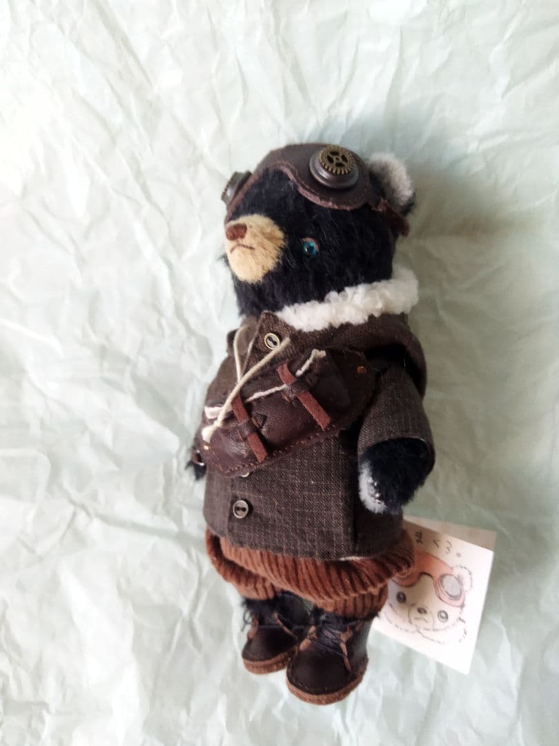アーティストベア　くまくろ。　黒くまくん　作家ぬいぐるみ