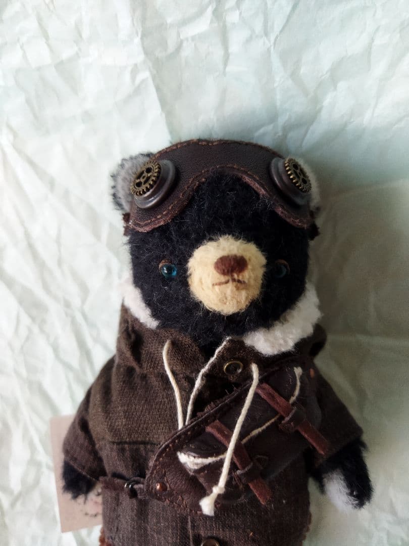 アーティストベア　くまくろ。　黒くまくん　作家ぬいぐるみ