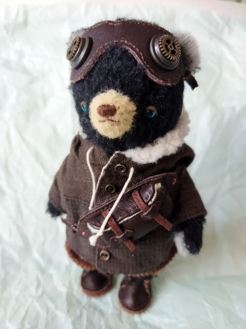アーティストベア　くまくろ。　黒くまくん　作家ぬいぐるみ