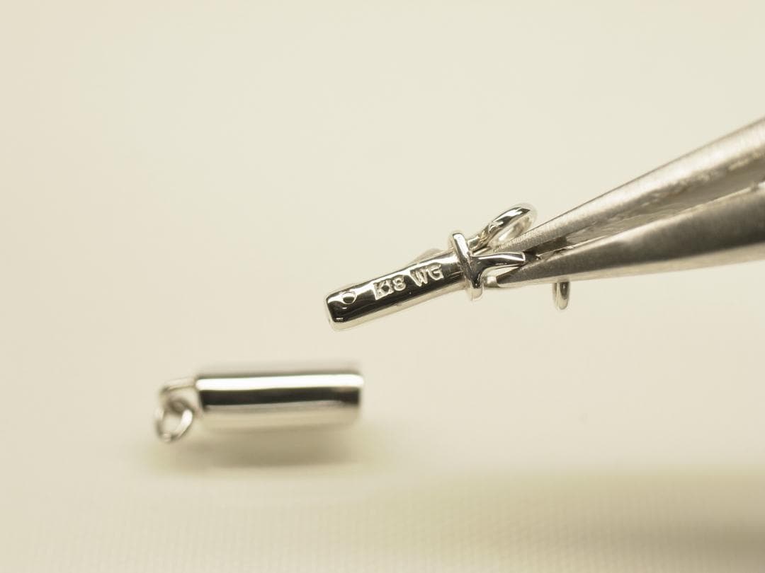 K18WG差し込み金具　1個売り　【新品】※K18WG刻印あり